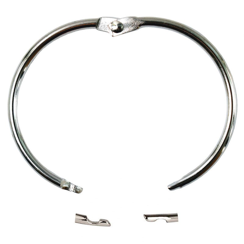 GOTOONE Book Binder Rings 2 Inch Office Loose Leaf Ringï¼ˆ20 Packï¼‰ Nickel Plated Silver - Image 2